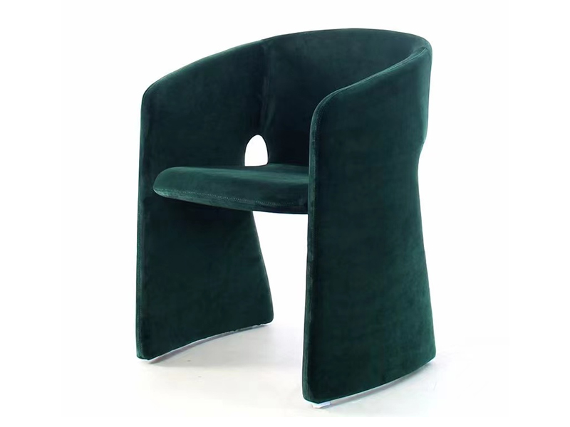 铁架结构定型绵布艺（特斯拉系列绒布）餐椅